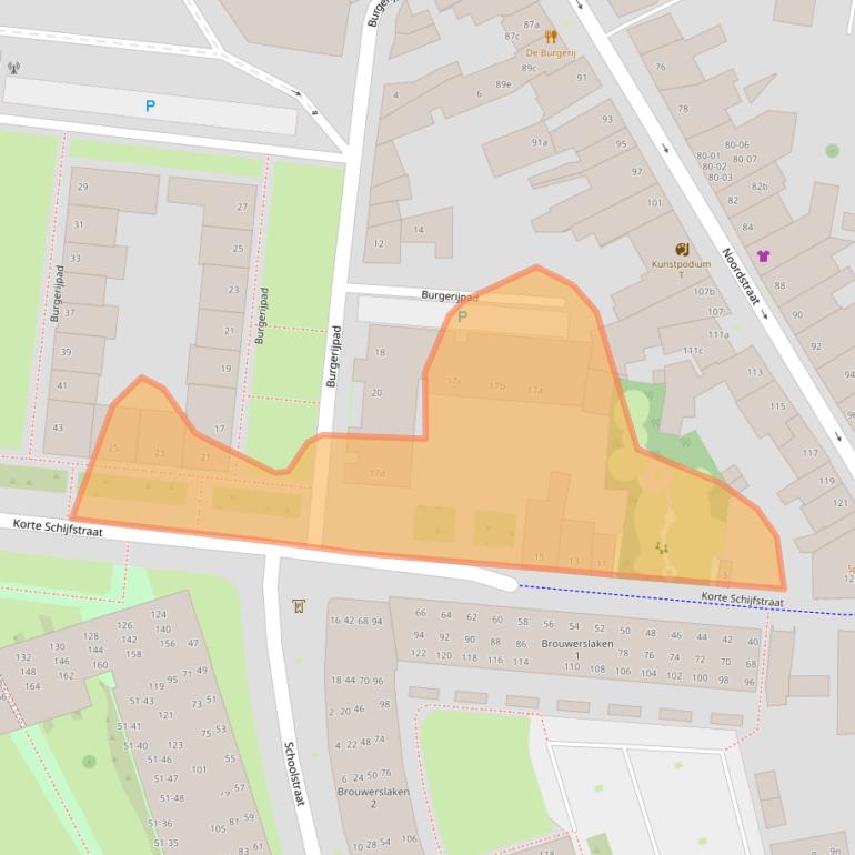Kaart van postcodegebied 5038SV.