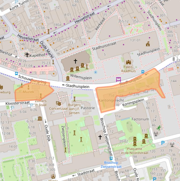 Kaart van postcodegebied 5038TB.