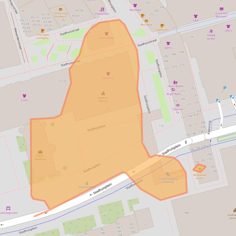 Kaart van postcodegebied 5038TC.