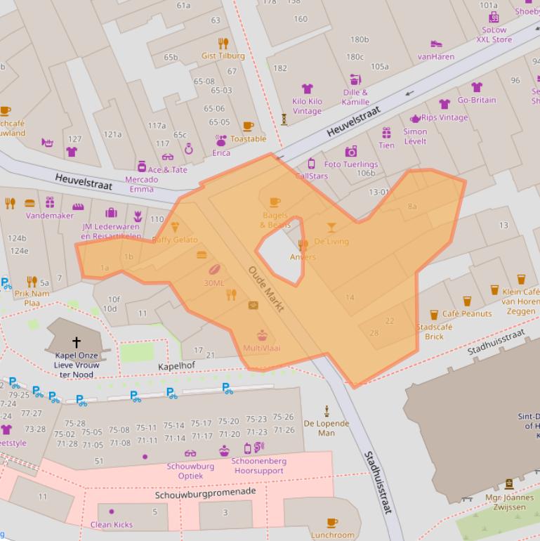 Kaart van postcodegebied 5038TJ.