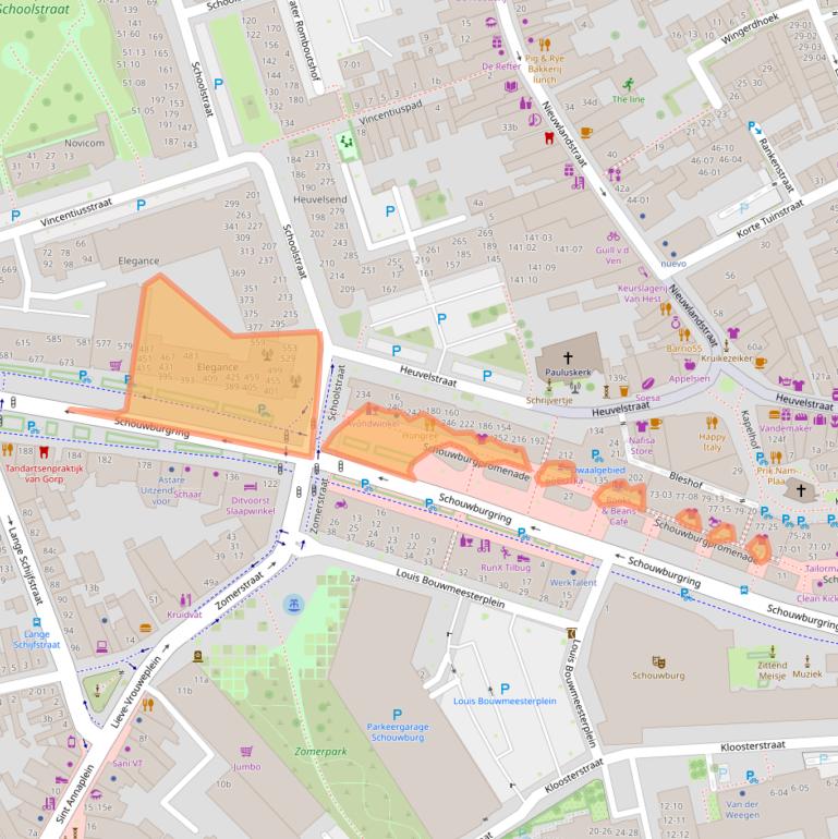Kaart van postcodegebied 5038TW.