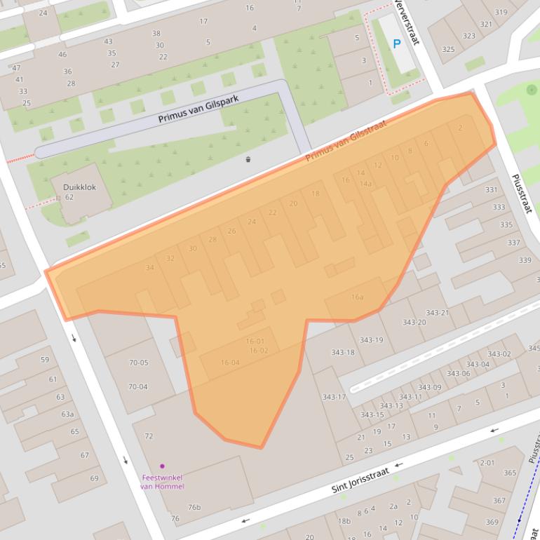 Kaart van postcodegebied 5038VD.