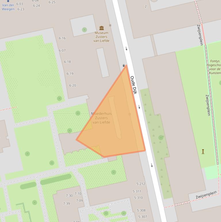 Kaart van postcodegebied 5038VL.