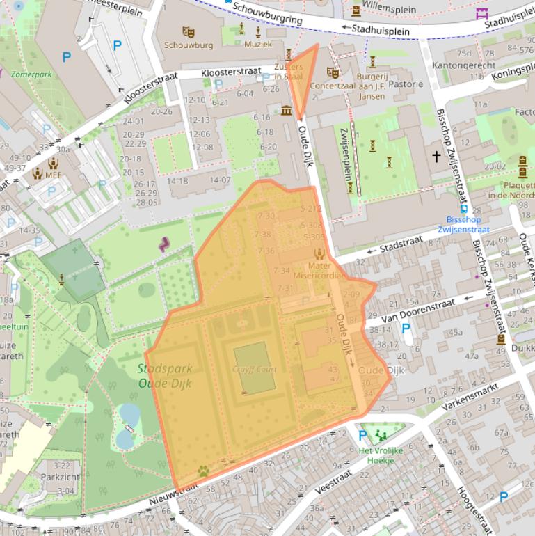 Kaart van postcodegebied 5038VM.