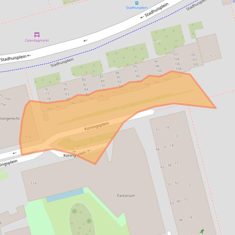 Kaart van postcodegebied 5038WE.