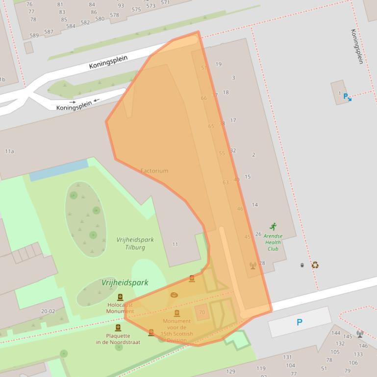 Kaart van postcodegebied 5038WH.