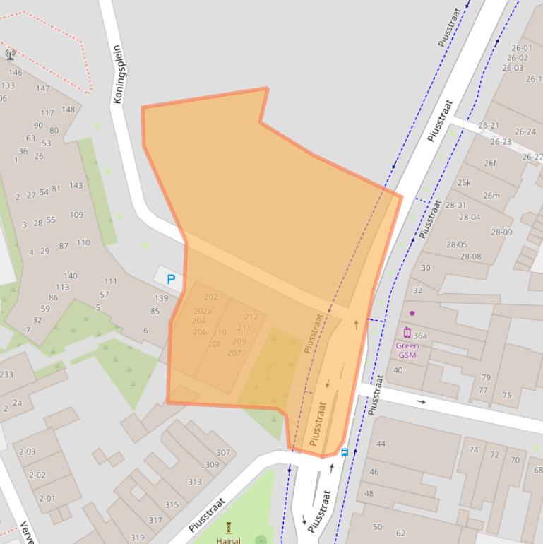 Kaart van postcodegebied 5038WJ.