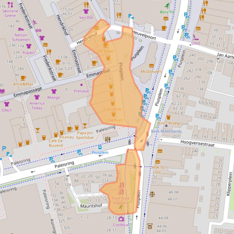 Kaart van postcodegebied 5038WL.
