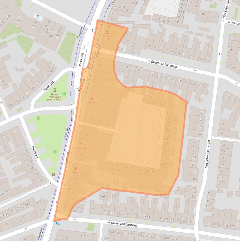 Kaart van postcodegebied 5038WT.