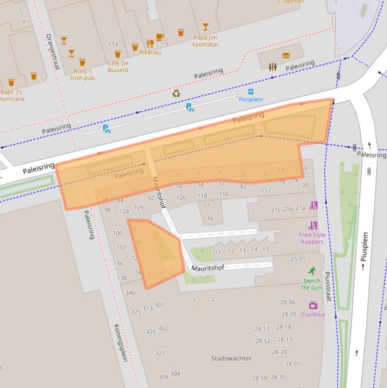 Kaart van postcodegebied 5038WV.