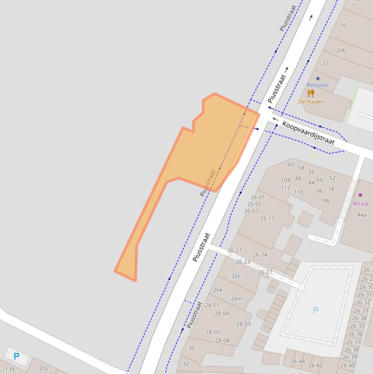 Kaart van postcodegebied 5038XG.