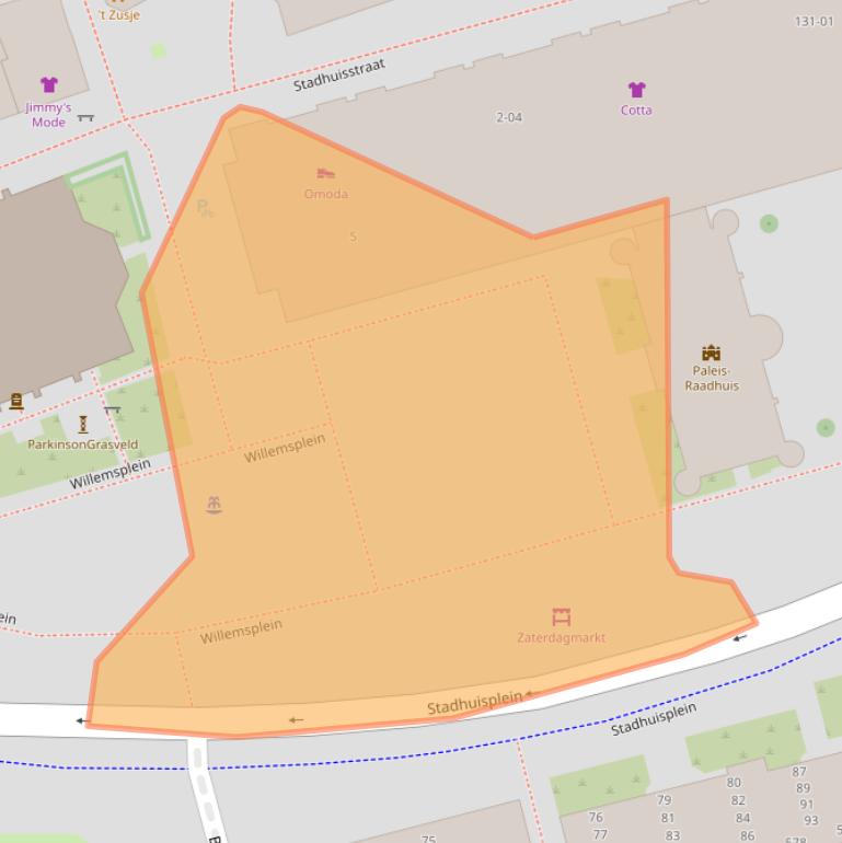 Kaart van postcodegebied 5038XV.