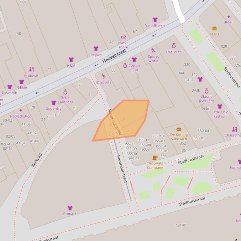 Kaart van postcodegebied 5038XW.