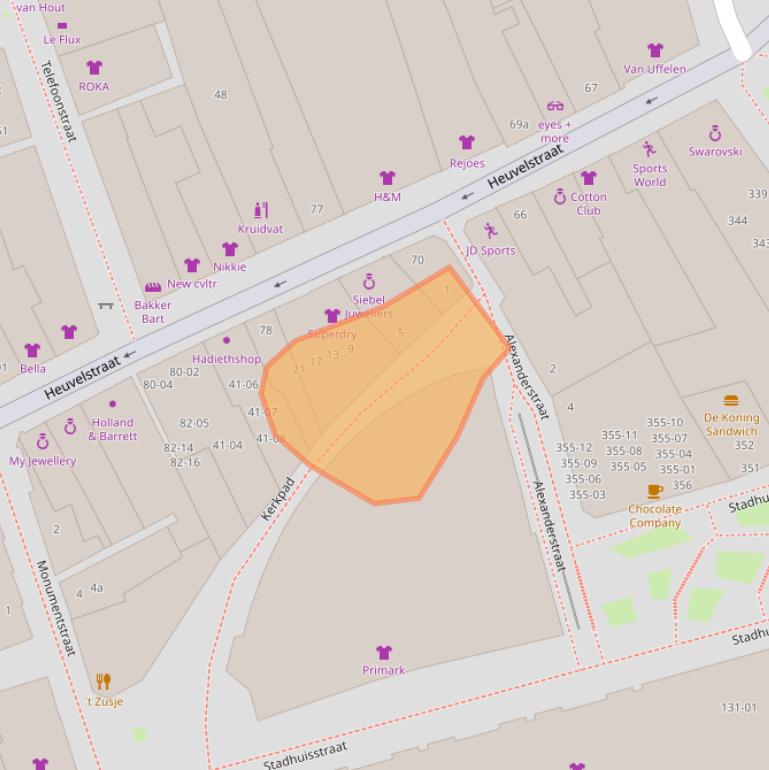 Kaart van postcodegebied 5038XX.