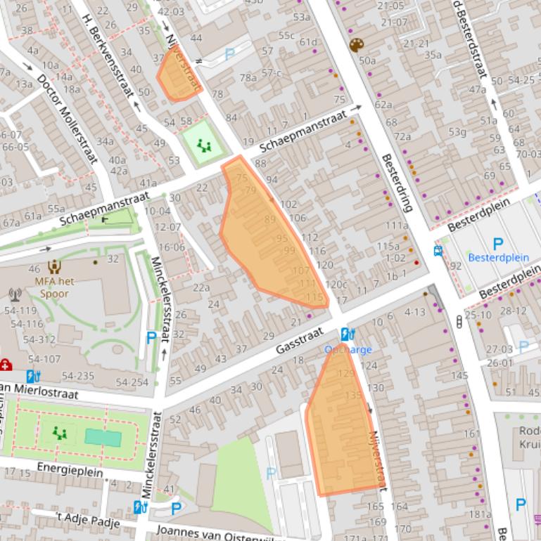 Kaart van postcodegebied 5041AE.