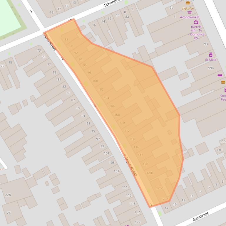 Kaart van postcodegebied 5041AJ.