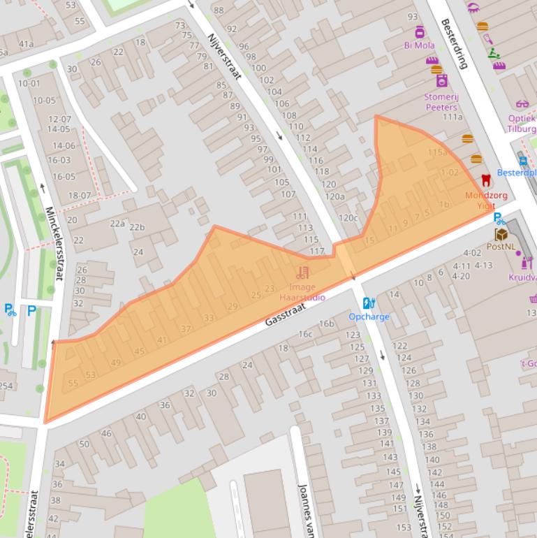 Kaart van postcodegebied 5041AL.