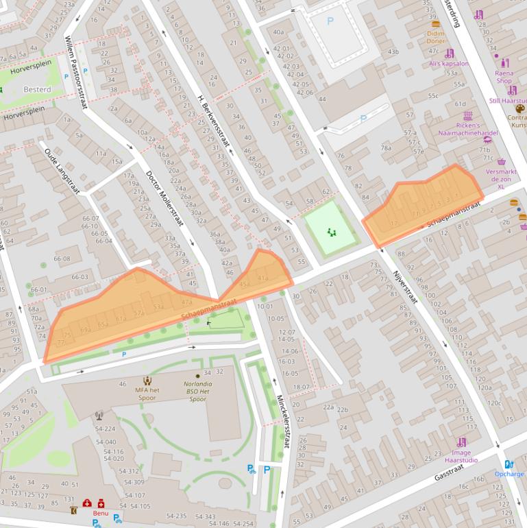 Kaart van postcodegebied 5041AP.