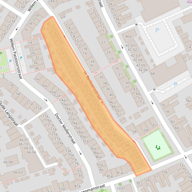 Kaart van postcodegebied 5041AS.