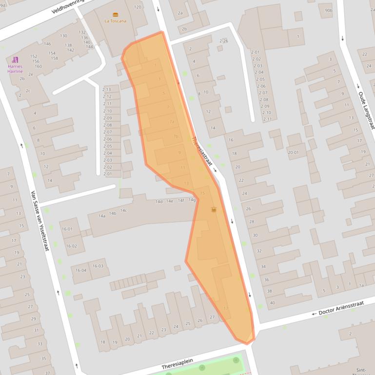 Kaart van postcodegebied 5041BG.