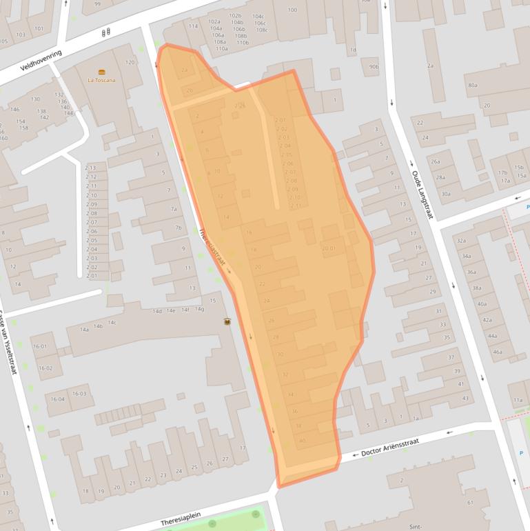 Kaart van postcodegebied 5041BH.