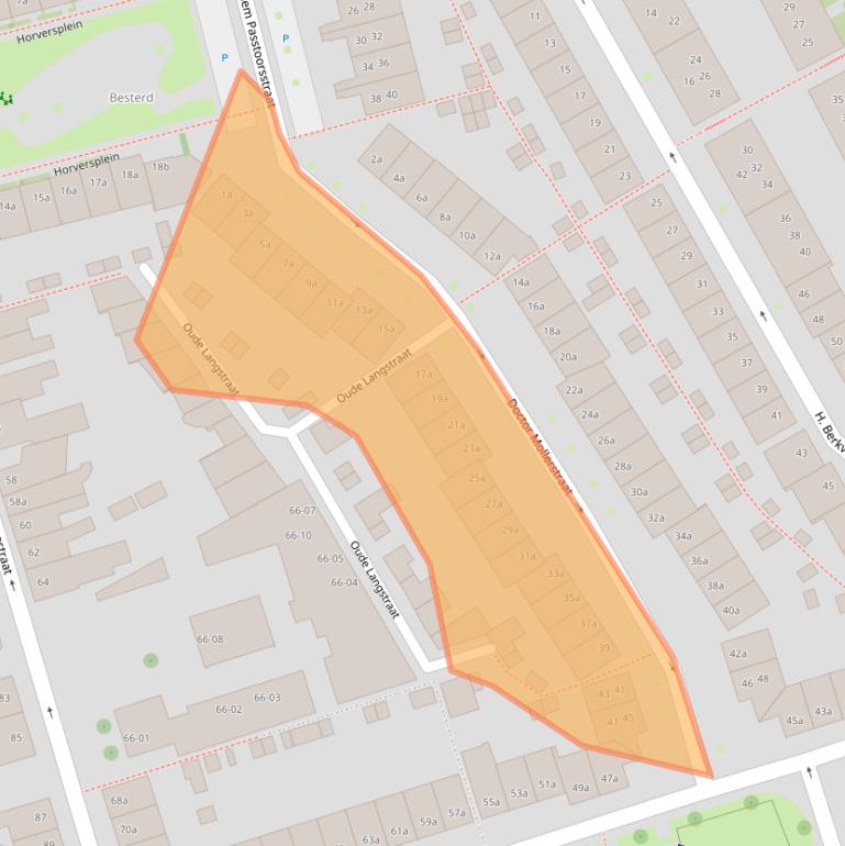Kaart van postcodegebied 5041CA.