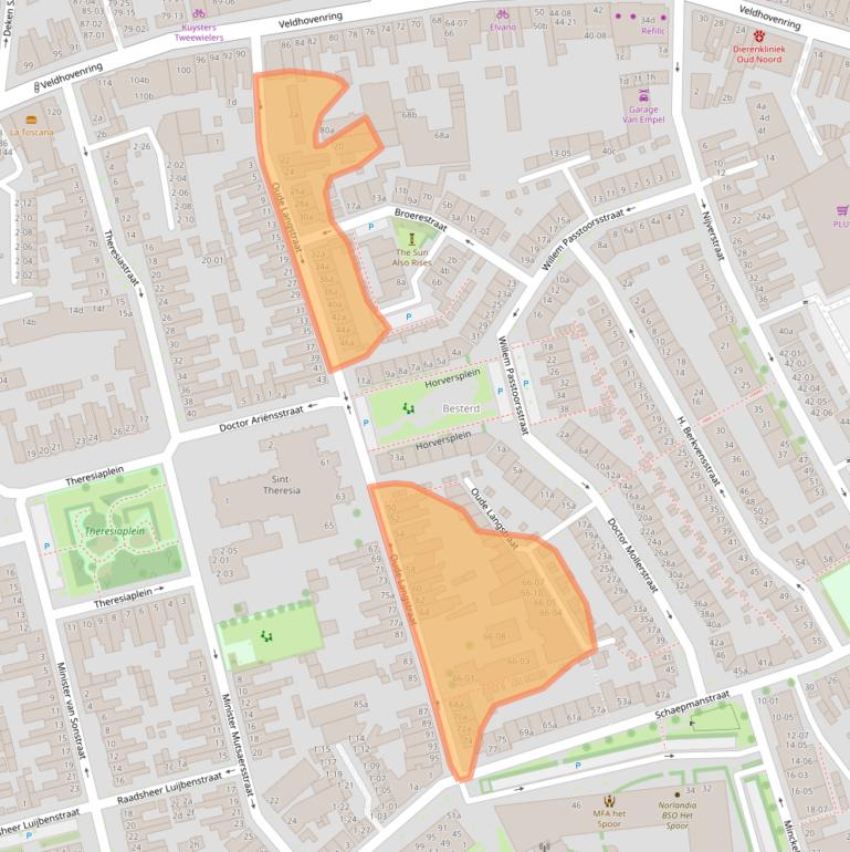 Kaart van postcodegebied 5041CE.