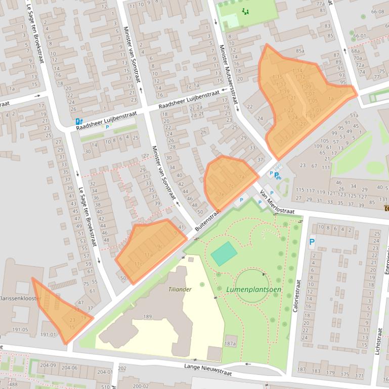 Kaart van postcodegebied 5041CG.