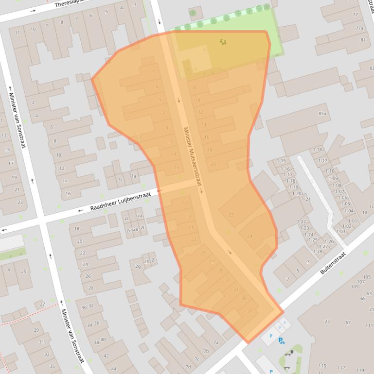Kaart van postcodegebied 5041CH.