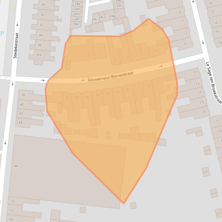 Kaart van postcodegebied 5041CS.