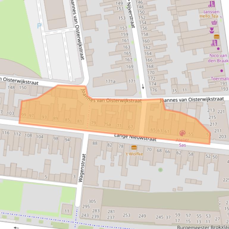 Kaart van postcodegebied 5041DA.
