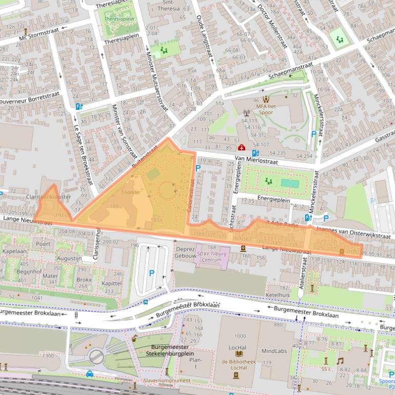 Kaart van postcodegebied 5041DB.