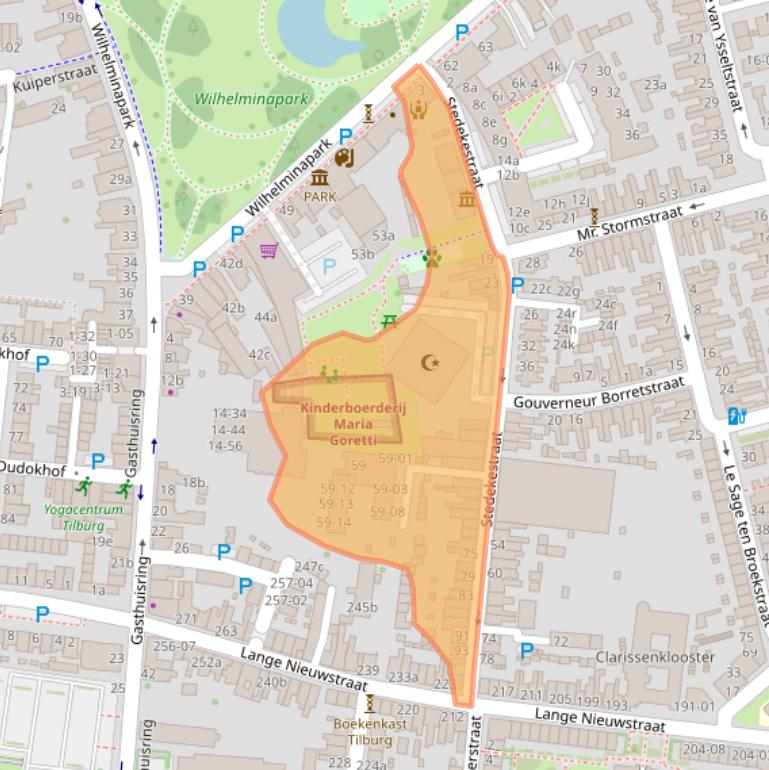 Kaart van postcodegebied 5041DM.