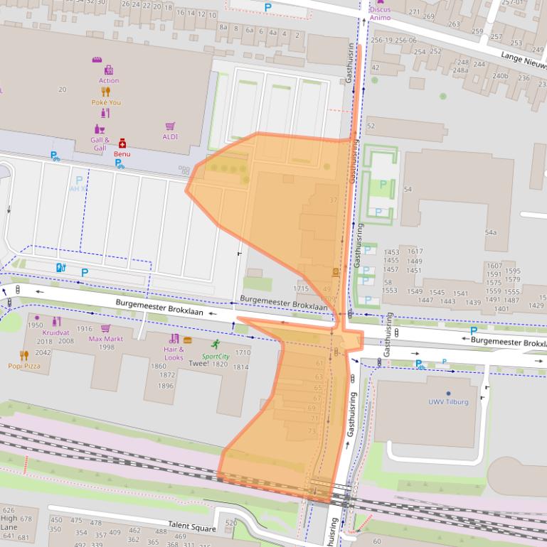 Kaart van postcodegebied 5041DR.
