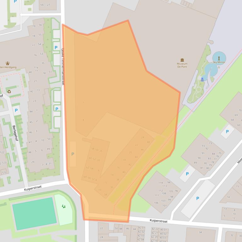 Kaart van postcodegebied 5041EL.