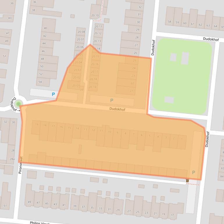 Kaart van postcodegebied 5041EW.
