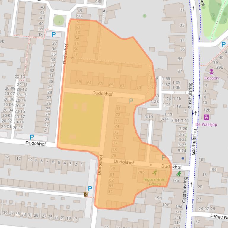 Kaart van postcodegebied 5041EZ.