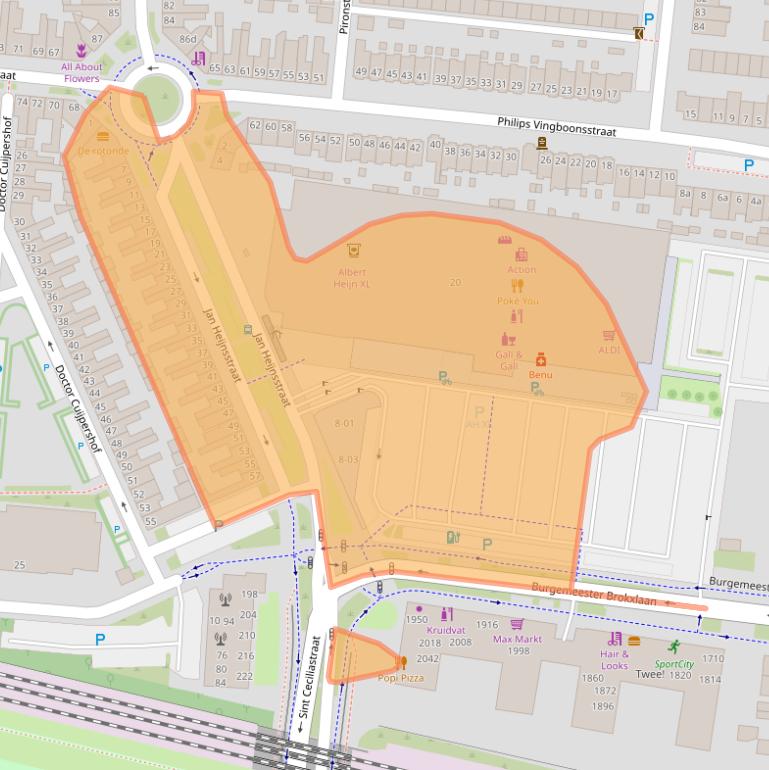 Kaart van postcodegebied 5041GB.