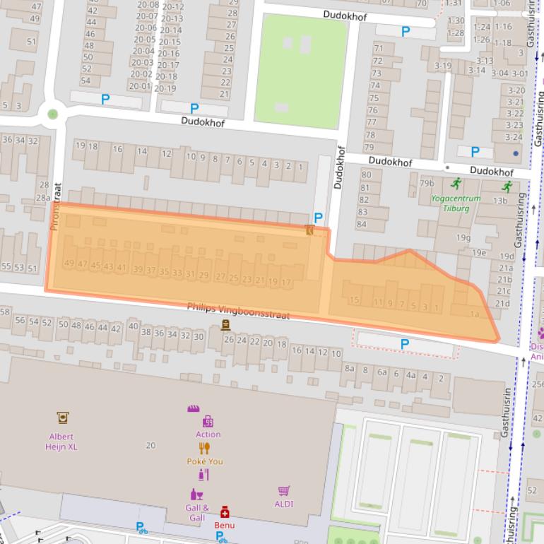 Kaart van postcodegebied 5041GD.