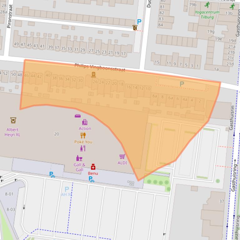 Kaart van postcodegebied 5041GG.