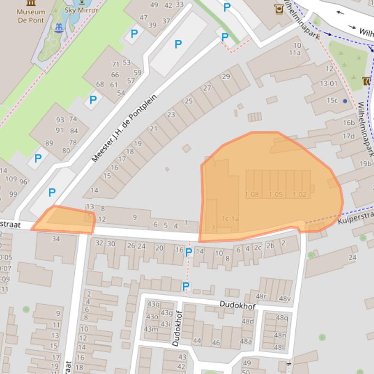 Kaart van postcodegebied 5041GN.