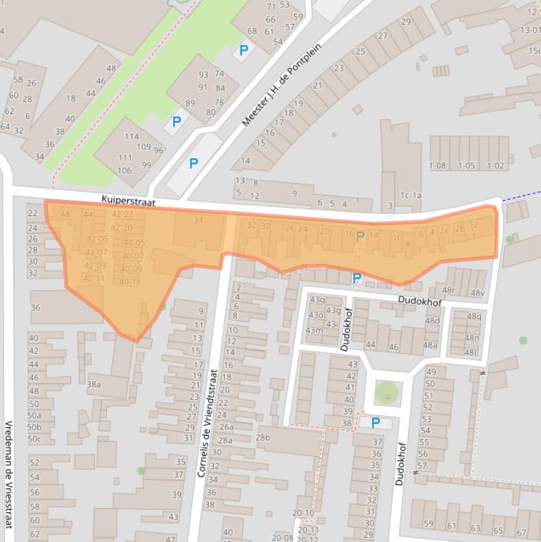 Kaart van postcodegebied 5041GP.