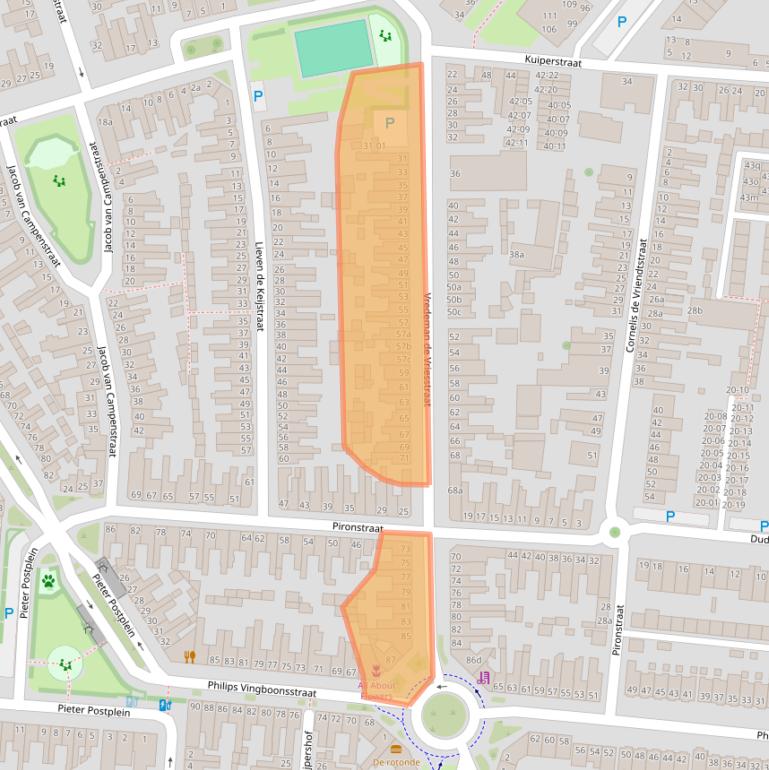 Kaart van postcodegebied 5041GR.