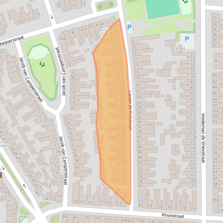 Kaart van postcodegebied 5041GT.