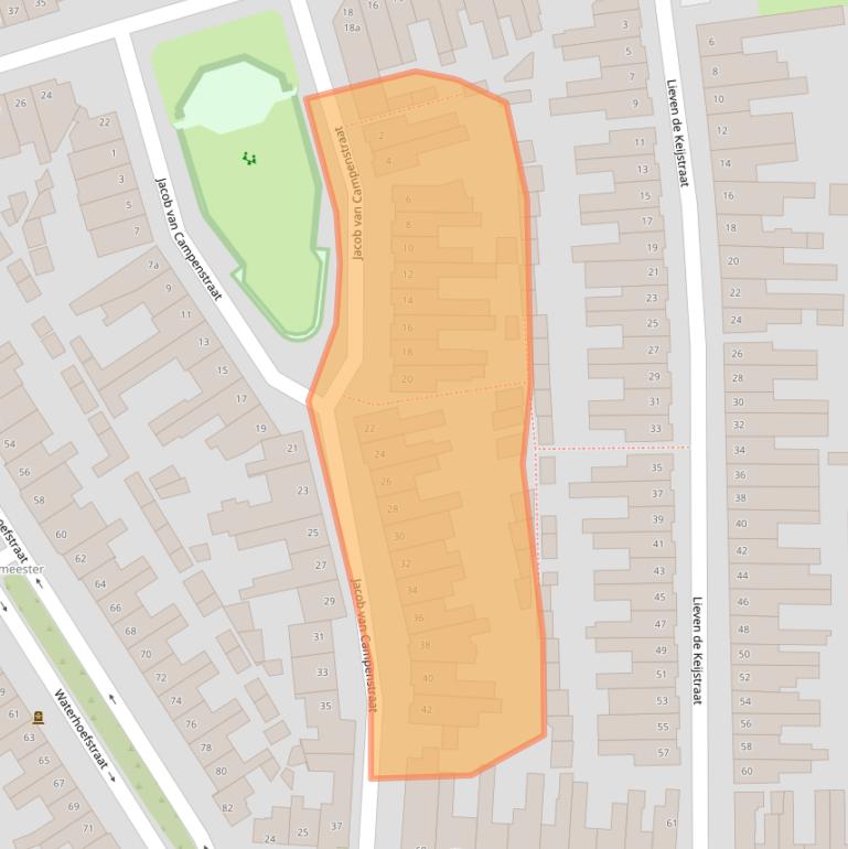 Kaart van postcodegebied 5041GX.