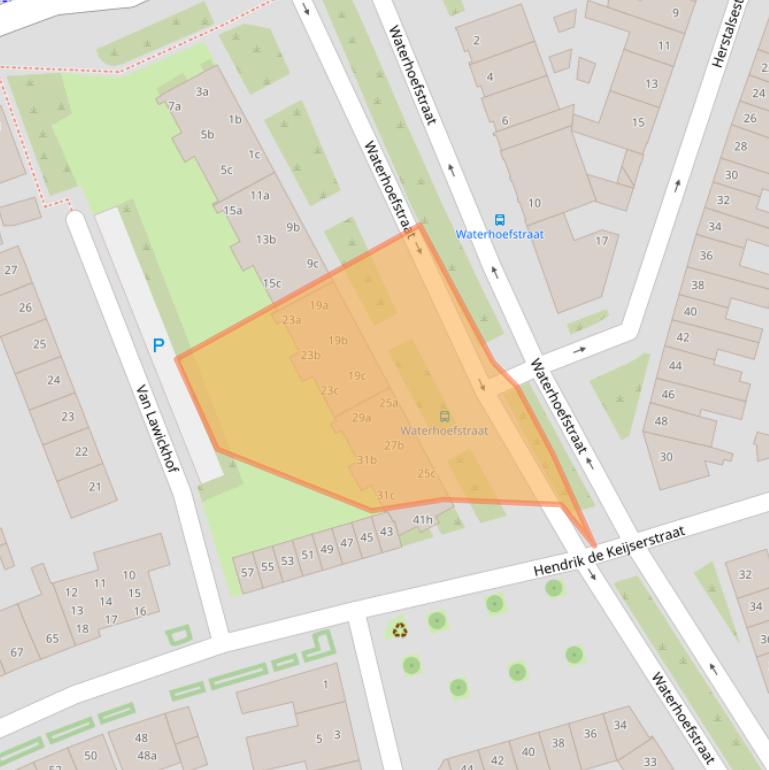 Kaart van postcodegebied 5041HB.