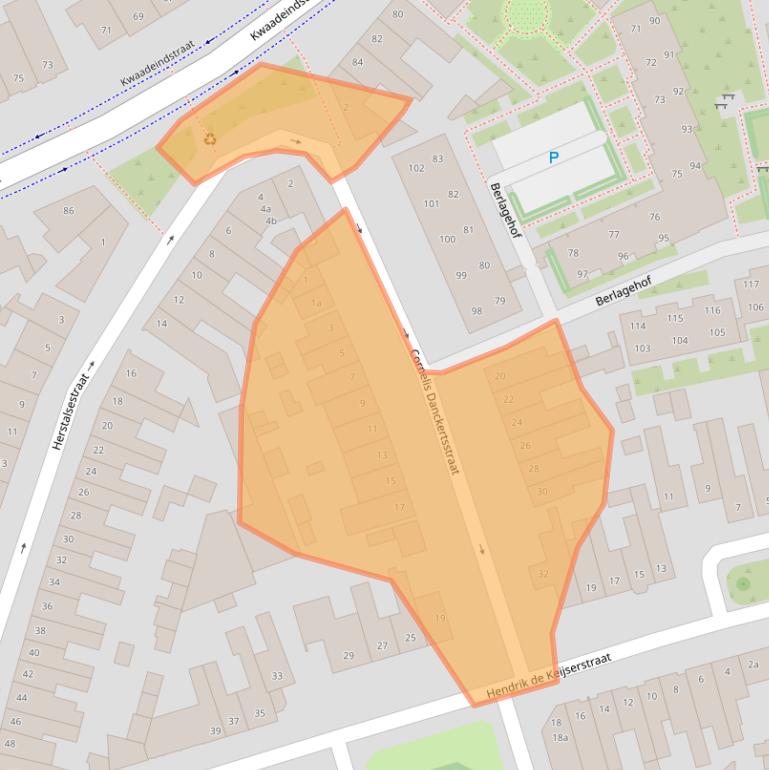 Kaart van postcodegebied 5041JE.