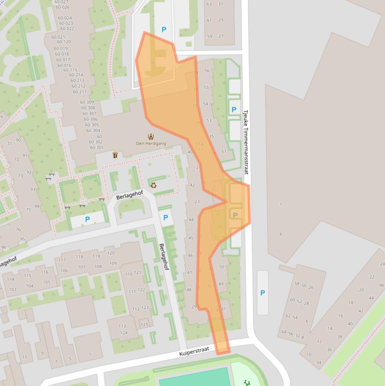 Kaart van postcodegebied 5041JR.