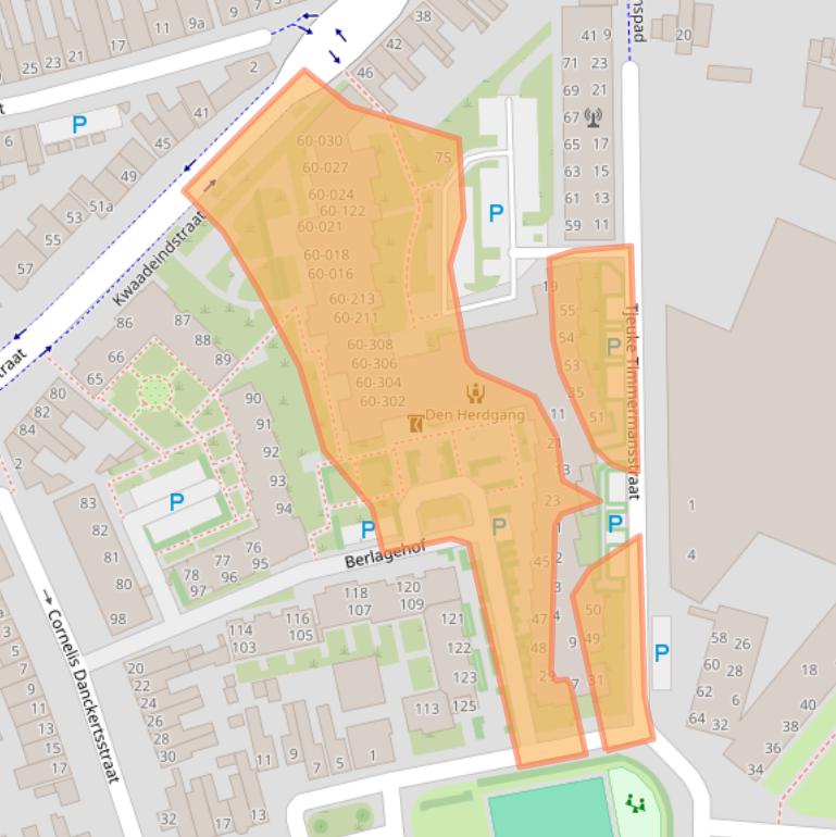 Kaart van postcodegebied 5041JS.