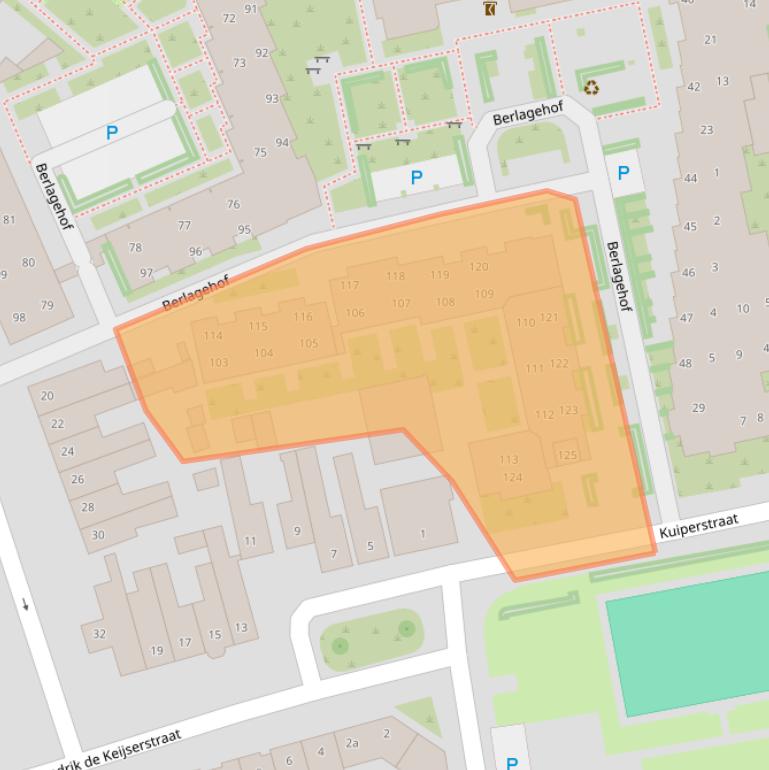 Kaart van postcodegebied 5041JW.